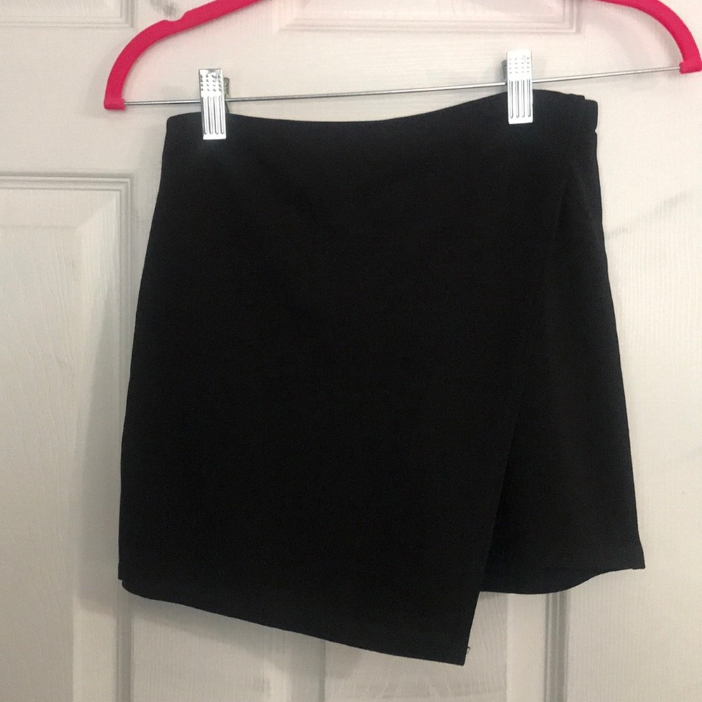 Missguided Black Stretchy Wrap Skort